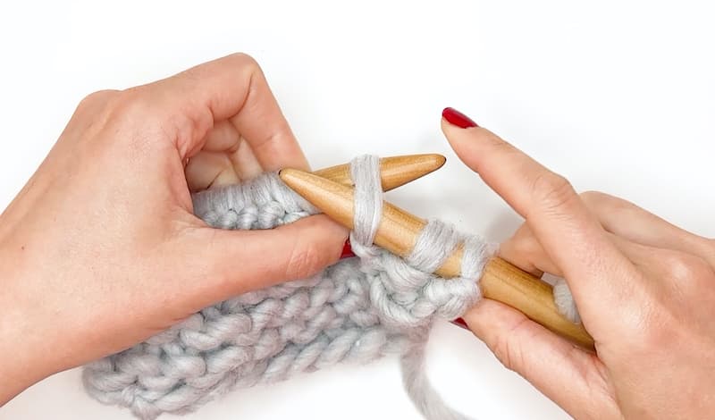 La maille glissée au tricot