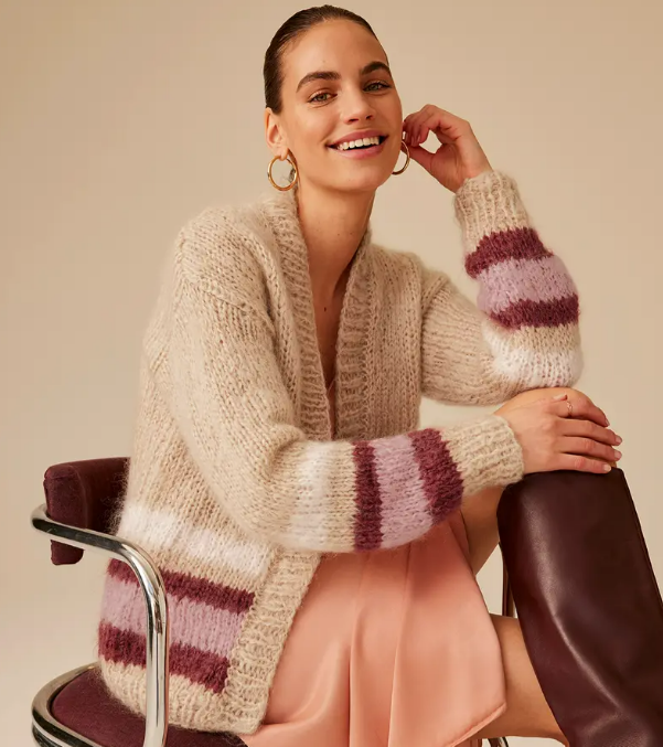 Apprendre à tricoter des rayures avec 2 couleurs